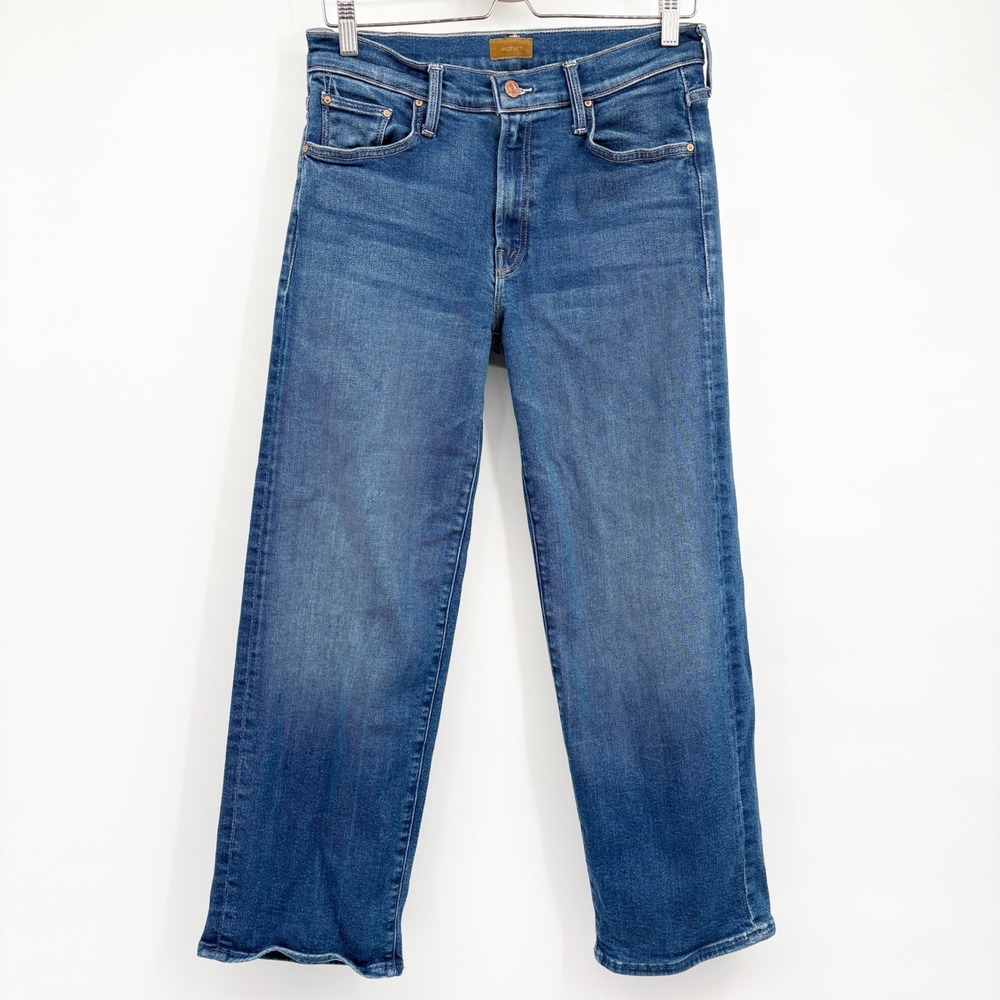 Mother Womens Blue Mid Rise Straight Leg Classic Denim Jeans Size 28